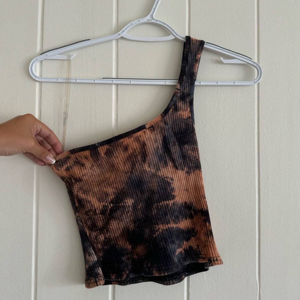 Better Be One-Shoulder Multi-Colored Cropped Tank